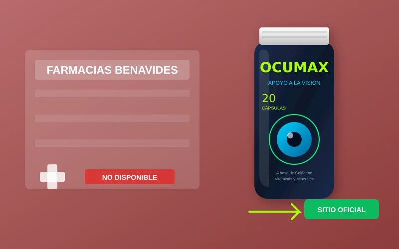 Ocumax no disponible en Farmacias Benavides - Compra solo en sitio oficial